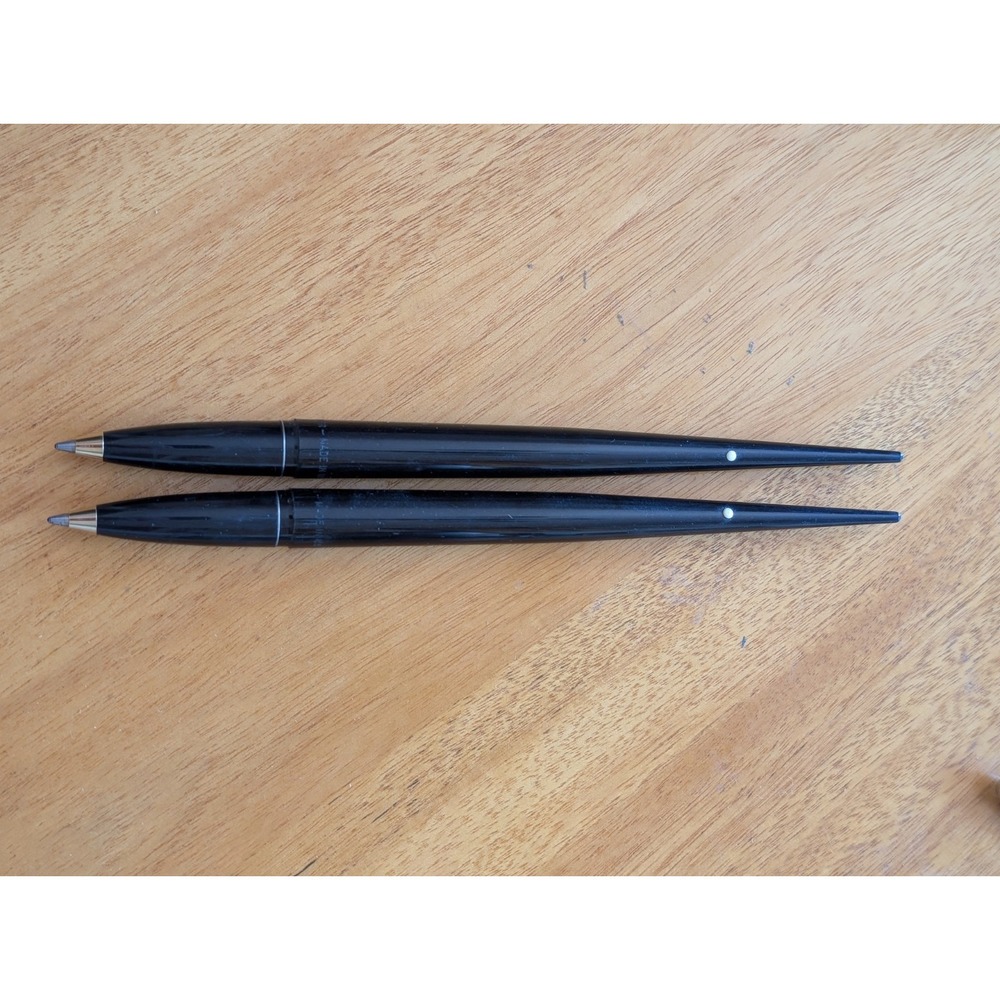 Vintage Sheaffer White Dot Desk Ball Point Pen Set Of 2 Blue Ink